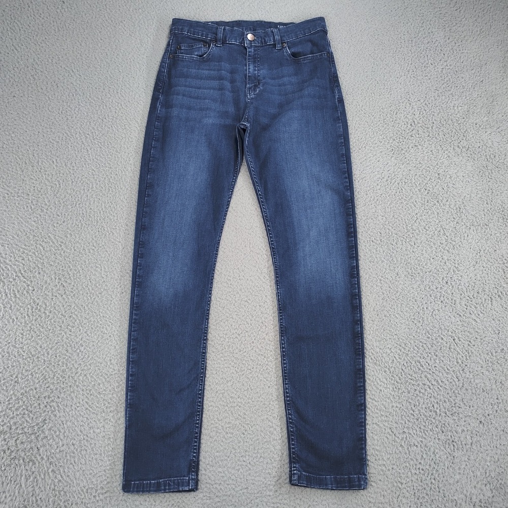 Mugsy Jeans Fultons Mens 30x33 Blue Denim Medium Wash Slim Straight
